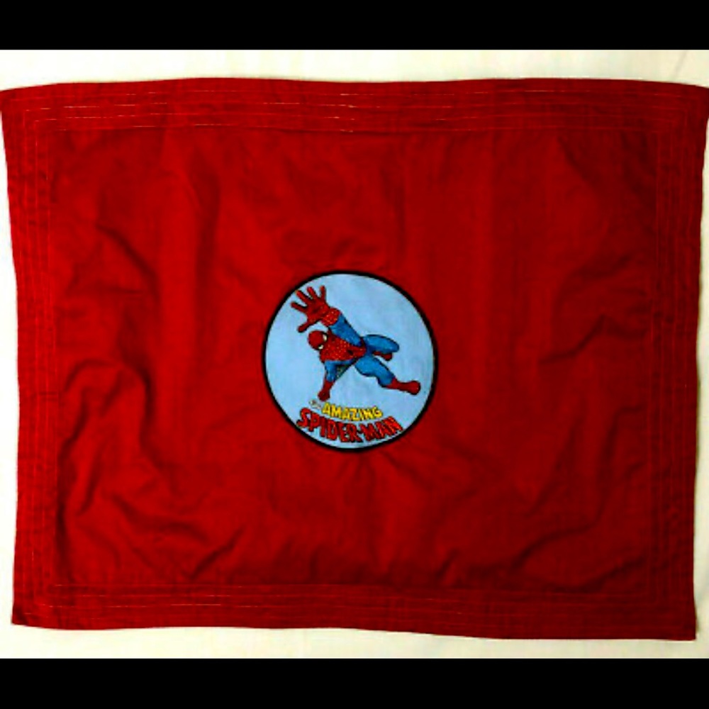 Set of 2 Pottery Barn Kids Spiderman Pillow Sham Red Superhero Standard 26 x 20